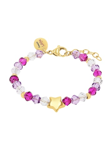 Prinzessin Lillifee Armband Edelstahl, IP Gold in Lila