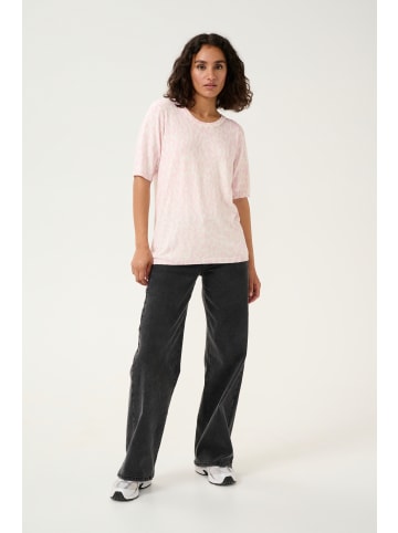 Kaffe Strickpullover KAliz in Pink/Chalk Graphic Print