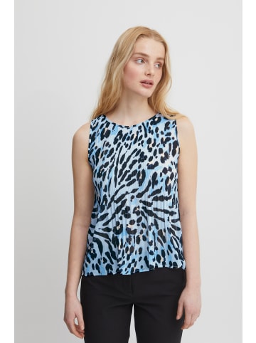 ICHI IHElly loose fit in Little Boy Blue Leo Print
