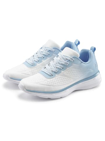 LASCANA Sneaker in weiß/hellblau