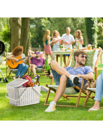 relaxdays Picknickkorb in Schokobraun