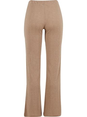 Urban Classics Urban Classics Ladies Rib Pants in beigemelange