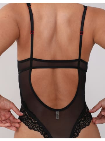 Scandale Eco-lingerie Tief Ausgeschnittener Body in Black