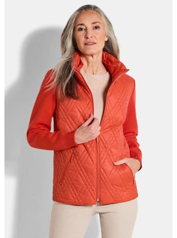 GOLDNER Lässige Jacke mit Strick und Stepp in orange