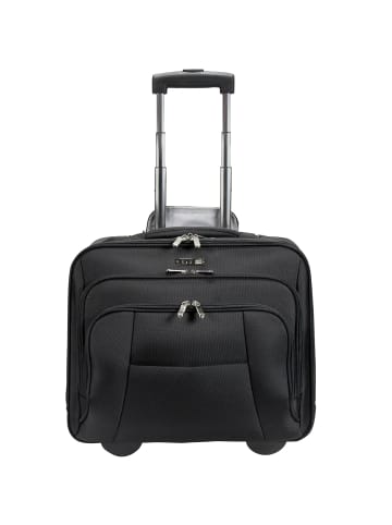 D&N Bussiness & Travel 2-Rollen Businesstrolley 41 cm Laptopfach in schwarz