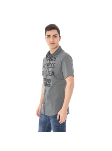 COSTUME NATIONAL Grau Baumwolle Herren Hemd mit Italienisch Kragen