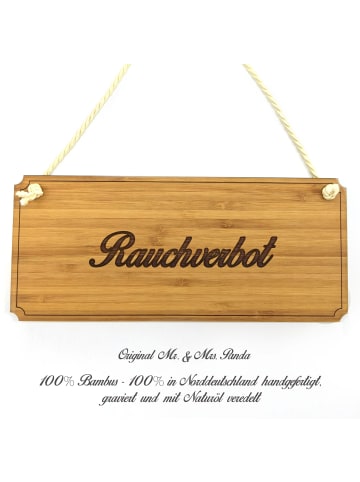 Mr. & Mrs. Panda Hinweisschild Rauchverbot mit Spruch in Keine Angabe