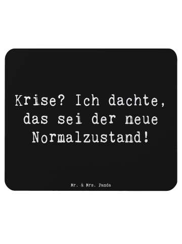 Mr. & Mrs. Panda Maus-Pad Spruch Gelassenheit in Krisen mit Spruch in Schwarz