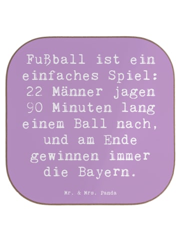 Mr. & Mrs. Panda Untersetzer Gläser Spruch Fußball Bayern mit Sp... in Lavendeltraum