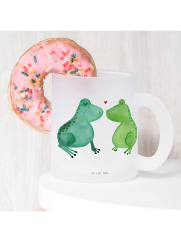 Mr. & Mrs. Panda Teeglas Frosch Liebe ohne Spruch in Transparent