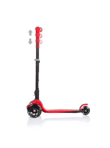 Chipolino Kinderroller Robby 3 LED-Räder in rot