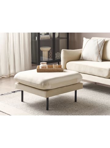 Beliani Ottomane VINTERBRO in Beige/Schwarz - (W) 70 x (H) 44 x (L) 70 cm
