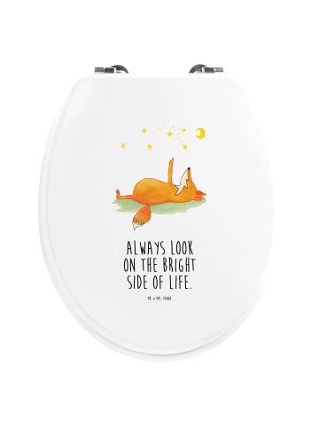 Mr. & Mrs. Panda Toilettendeckel Fuchs Sterne mit Spruch in Weiß