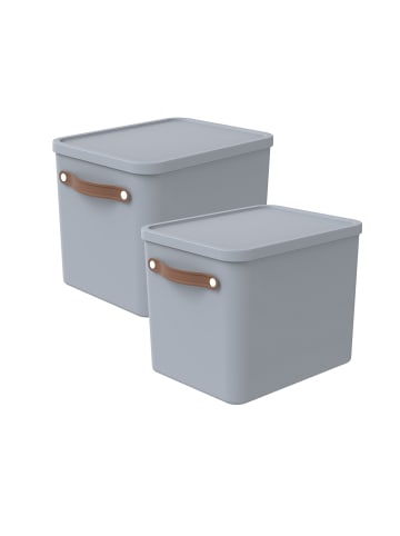 Rotho 2er-Set Aufbewahrungsbox Maloja 27l