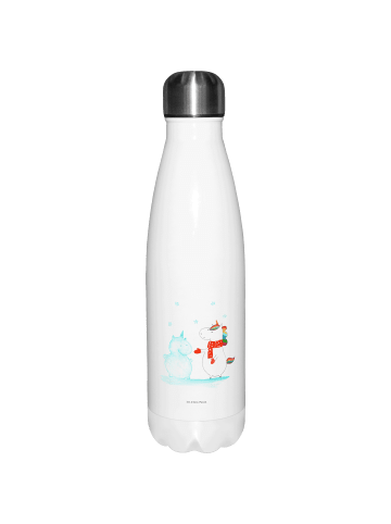 Mr. & Mrs. Panda Thermos Einhorn Schneemann ohne Spruch in Weiß