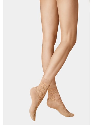 Kunert Socken Ajour gemustert in bronze