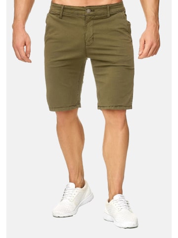 Max Men Chino Shorts Capri 3/4 Hose Stretch Bermuda Sommer in Olive