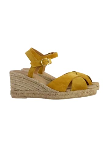 Geox Gelsa Leder Keilsandalen Gelb