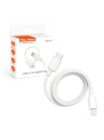 Wisam Teltech Kabel USB-C - Lightning 2A 12W 1m weiß TCA-02