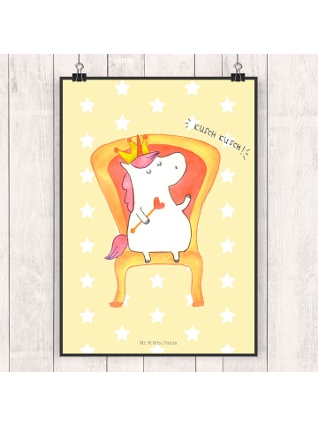 Mr. & Mrs. Panda Bild Einhorn Prinzessin ohne Spruch in Gelb Pastell