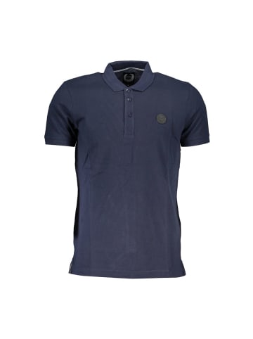 GianMarco Venturi Blaues Baumwoll-Polohemd