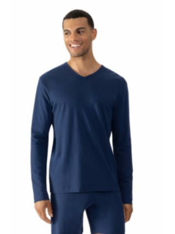 Mey V-Kragen Langarmshirt für Herren in unifarben in uni