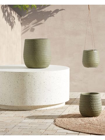 Beliani Outdoor Blumentopf LIVADIA in Grün - (W) 27 x (H) 32 x (L) 27 cm