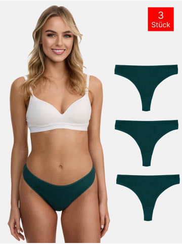 Tazzio 3er-Set: String "F933" in Grün
