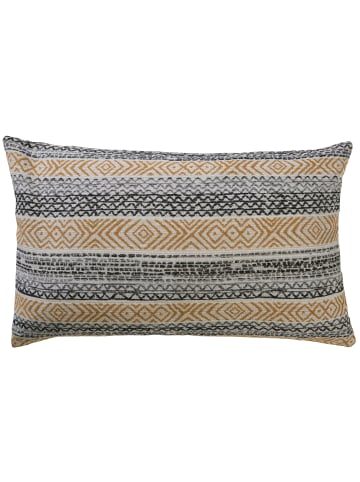 Erwin Müller Jacquard, Baumwollmischung, Gewebt Kissenbezug in schwarz-beige