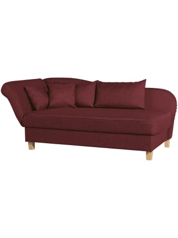 others RECAMIERE mit Armteil links klappbar Katia Bezug Flachgewebe Buche natur / rot