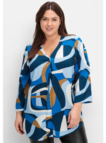 sheego Tunika in tiefblau-gemustert