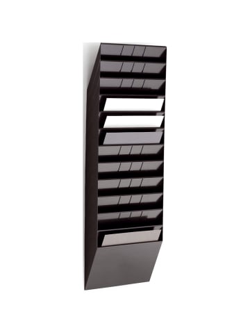 Durable Prospektspender Flexiboxx 12 A4 quer 12 Fächer schwarz