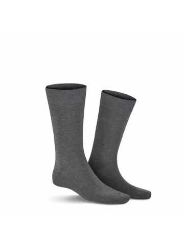 Kunert Socken Clark druckfreier Bund in Silver-mel.