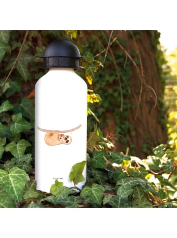 Mr. & Mrs. Panda Kindertrinkflasche Faultier Kind ohne Spruch in Weiß
