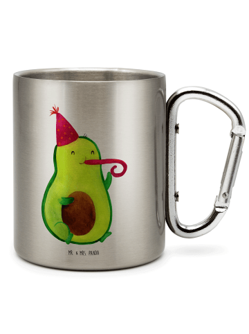Mr. & Mrs. Panda Campingtasse Avocado Feier ohne Spruch in Silber