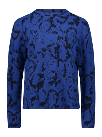 BETTY & CO Strickpullover mit Stehkragen in Blue/Black