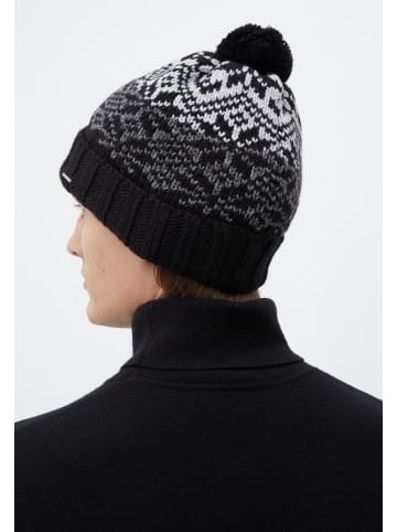 Finn Flare Strickmütze Muster in Schwarz