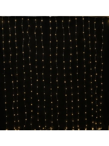 MARELIDA LED Lichtervorhang Draht 40 Stränge 3,9x2m in silber