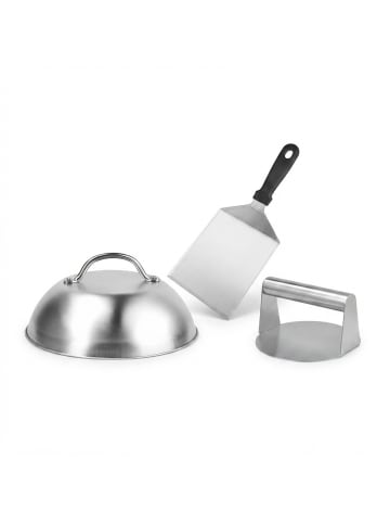 3tlg. Smash Burger Set in Silber