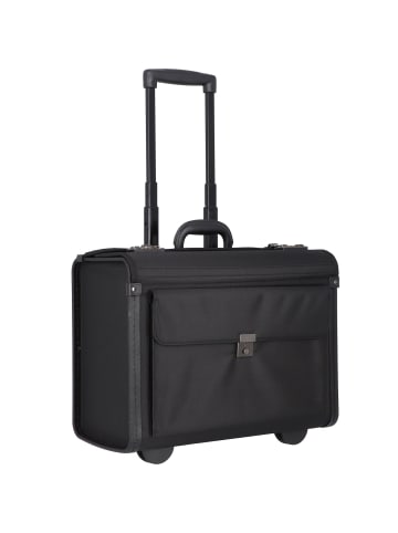 D&N Business & Travel 2 Rollen Pilotentrolley 38 cm Laptopfach in schwarz