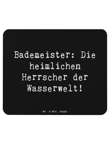 Mr. & Mrs. Panda Mouse Pad Spruch Bademeister Herrscher mit Spruch in Schwarz