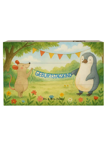 Mr. & Mrs. Panda Aufbewahrungsbox Maus Pinguin Geburtstag Design... in Weiß