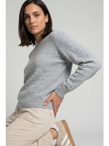 Olsen Strickpullover in hellgrau - 0001