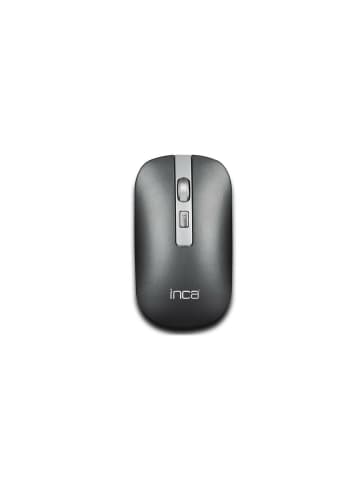 Inca Bluetooth 2,4G Maus wiederaufladbar 800-1200-1600 Dpi Silent-Maus in Anthrazit