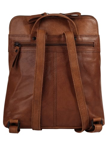 SPIKES & SPARROW Rucksack echt Leder in cognac