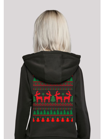 F4NT4STIC Hoodie Christmas Weihnachten Reindeers in schwarz