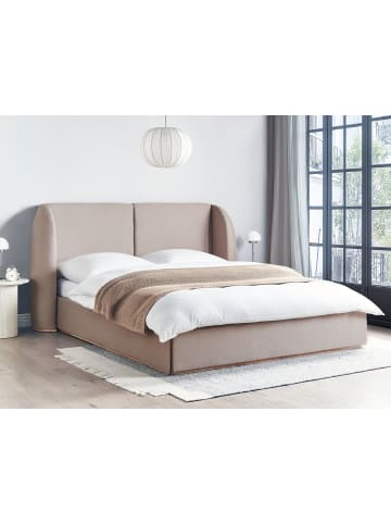 Beliani Doppelbett MONESTIER in Beige - (W) 224 x (H) 115 x (L) 220 cm