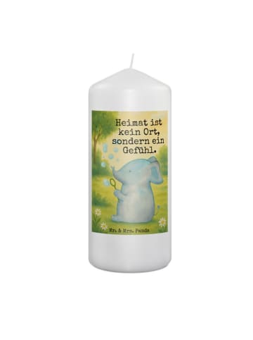 Mr. & Mrs. Panda Weihnachtskerze Elefant Seifenblasen Design mit... in Weiß