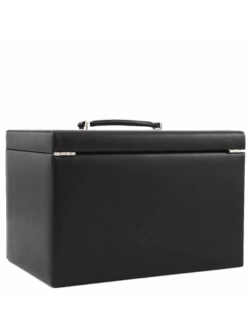 Windrose Ambiance - Uhrenkoffer (für 4 Uhren) 33 cm (schwarz) in schwarz