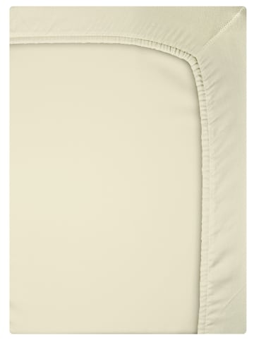 Bierbaum Biber Spannbettlaken 140x200cm Laken Baumwolle in Creme